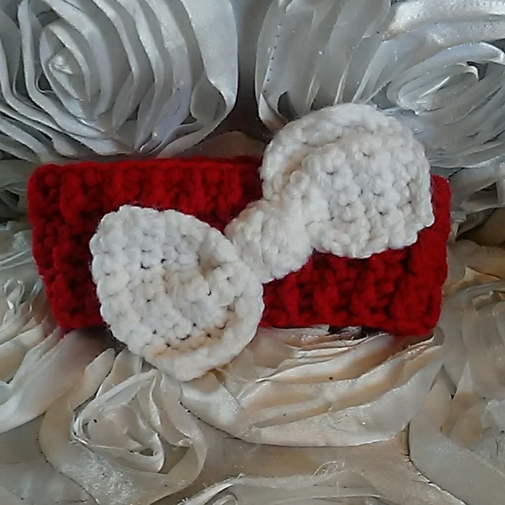 Handmade crochet newborn headband/earwarmer